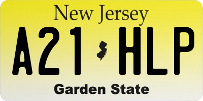 NJ license plate A21HLP