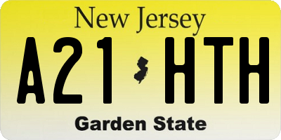 NJ license plate A21HTH