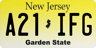 NJ license plate A21IFG