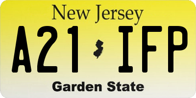 NJ license plate A21IFP