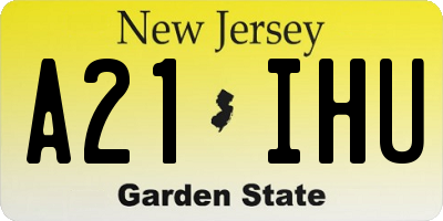 NJ license plate A21IHU