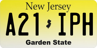 NJ license plate A21IPH