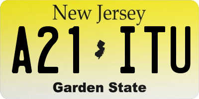 NJ license plate A21ITU