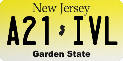 NJ license plate A21IVL