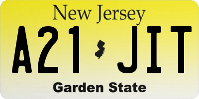 NJ license plate A21JIT