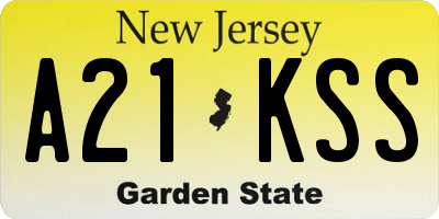 NJ license plate A21KSS