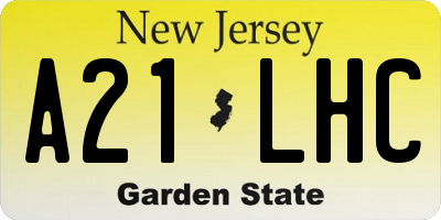 NJ license plate A21LHC