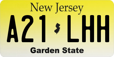 NJ license plate A21LHH
