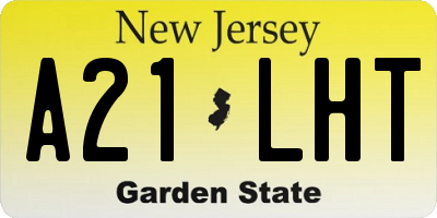 NJ license plate A21LHT