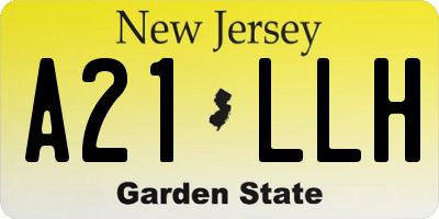 NJ license plate A21LLH