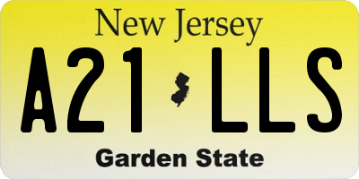 NJ license plate A21LLS