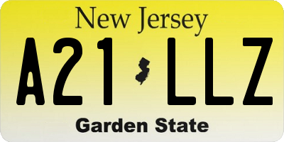 NJ license plate A21LLZ