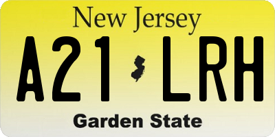 NJ license plate A21LRH