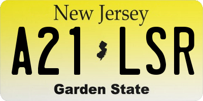 NJ license plate A21LSR