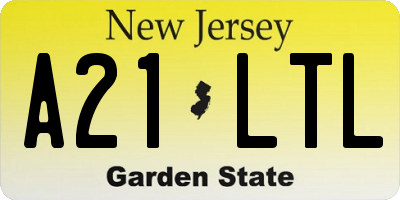NJ license plate A21LTL