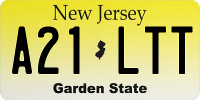 NJ license plate A21LTT