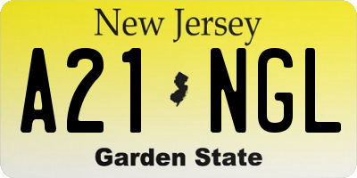NJ license plate A21NGL