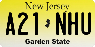NJ license plate A21NHU