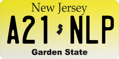 NJ license plate A21NLP