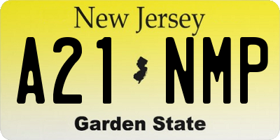 NJ license plate A21NMP