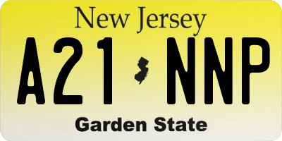 NJ license plate A21NNP