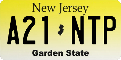 NJ license plate A21NTP
