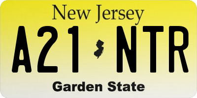 NJ license plate A21NTR