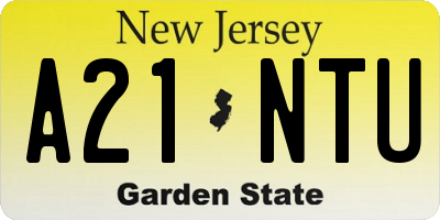 NJ license plate A21NTU