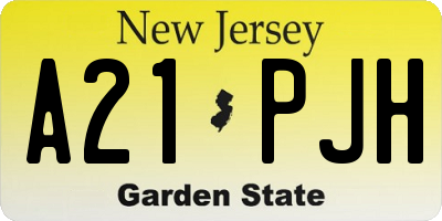 NJ license plate A21PJH