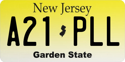 NJ license plate A21PLL