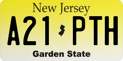 NJ license plate A21PTH