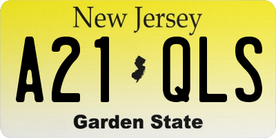 NJ license plate A21QLS
