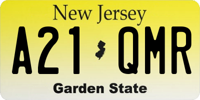 NJ license plate A21QMR