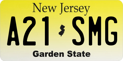 NJ license plate A21SMG