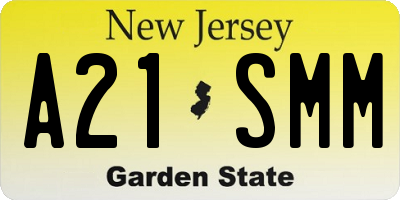 NJ license plate A21SMM