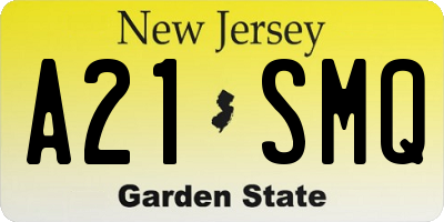 NJ license plate A21SMQ