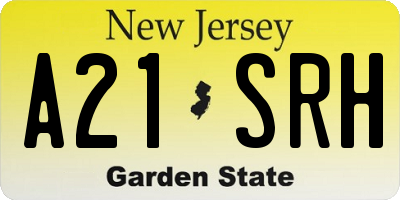 NJ license plate A21SRH