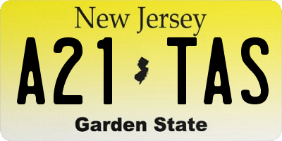 NJ license plate A21TAS