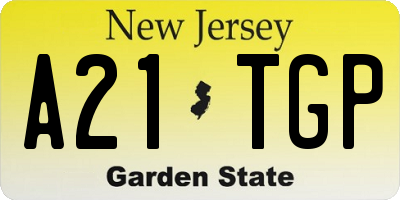 NJ license plate A21TGP