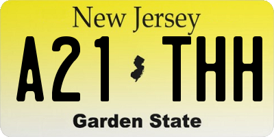 NJ license plate A21THH