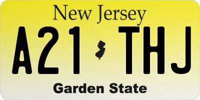 NJ license plate A21THJ