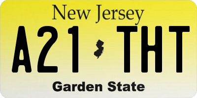 NJ license plate A21THT