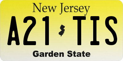 NJ license plate A21TIS