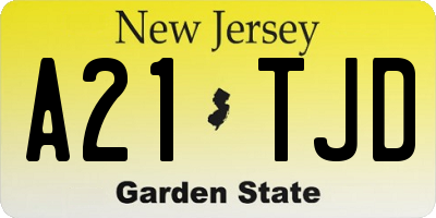 NJ license plate A21TJD