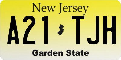 NJ license plate A21TJH