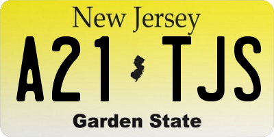 NJ license plate A21TJS