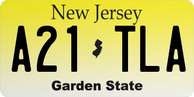 NJ license plate A21TLA