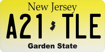 NJ license plate A21TLE