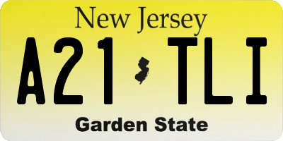 NJ license plate A21TLI