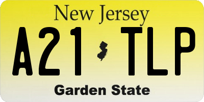 NJ license plate A21TLP